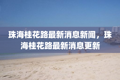 珠海桂花路最新消息新聞，珠海桂花路最新消息更新山東水清源環(huán)保科技有限公司