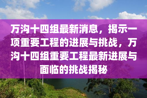 萬(wàn)溝十四組最新消息，揭示一項(xiàng)重要工程的進(jìn)展與挑戰(zhàn)，萬(wàn)溝十四組重要工程最新進(jìn)展與面臨的挑戰(zhàn)揭秘山東水清源環(huán)?？萍加邢薰? class=