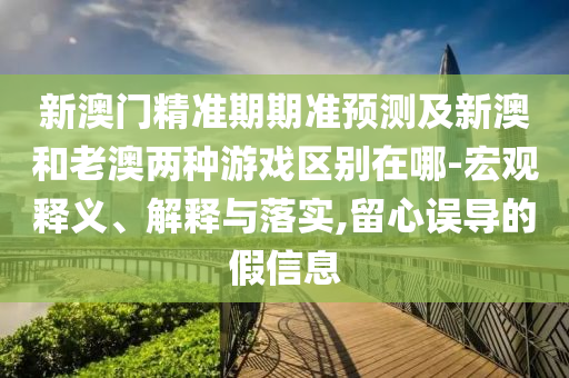 新澳門(mén)精準(zhǔn)期期準(zhǔn)預(yù)測(cè)及新澳和老澳兩種游戲區(qū)別在哪-宏觀釋義、解釋與落實(shí),留心誤導(dǎo)的假信息