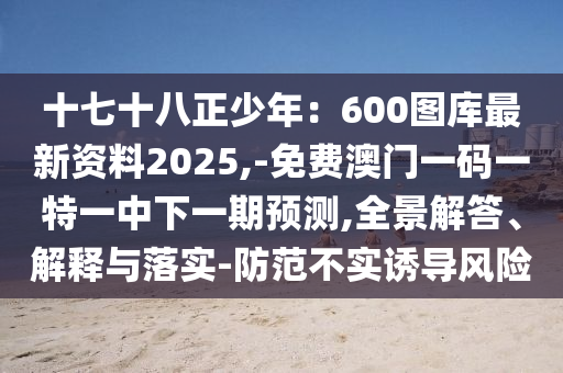 十七十八正少年：600圖庫最新資料2025,-免費(fèi)澳門一碼一特一中下一期預(yù)測(cè),全景解答、解釋與落實(shí)-防范不實(shí)誘導(dǎo)風(fēng)險(xiǎn)