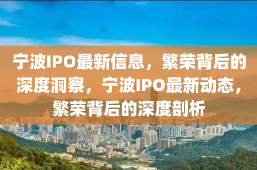 寧波IPO最新信息，繁榮背后的深度洞察，寧波IPO最新動態(tài)，繁榮背后的深度剖析