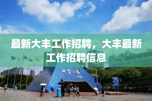 最新大豐工作招聘，大豐最新工作招聘信息