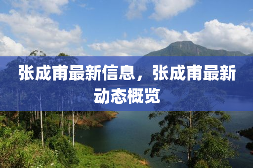 張成甫最新信息，張成甫最新動(dòng)態(tài)概覽