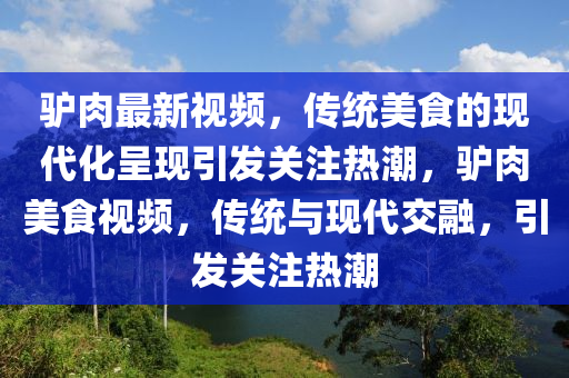 驢肉最新視頻，傳統(tǒng)美食的現(xiàn)代化呈現(xiàn)引發(fā)關(guān)注熱潮，驢肉美食視頻，傳統(tǒng)與現(xiàn)代交融，引發(fā)關(guān)注熱潮